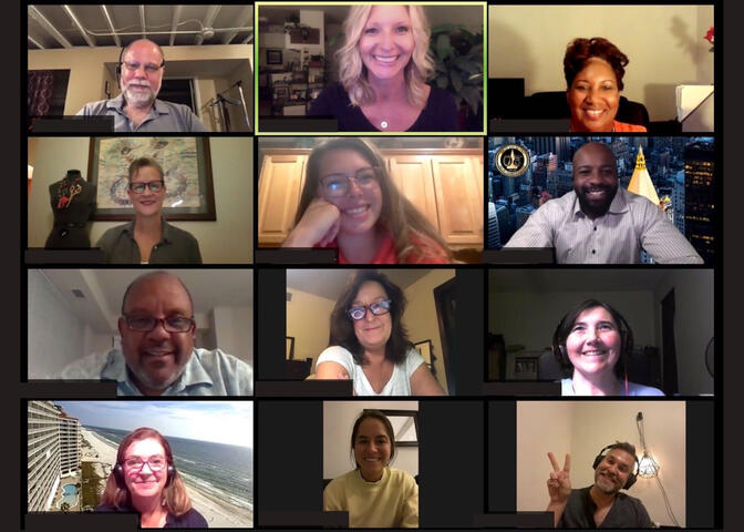 picture of attendee faces on Zoom